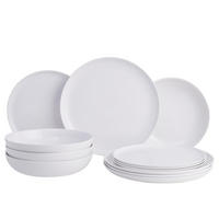 GESCHIRR-SET (12-teilig) Native - Weiß, Keramik (27/2/27cm) - BUTLERS