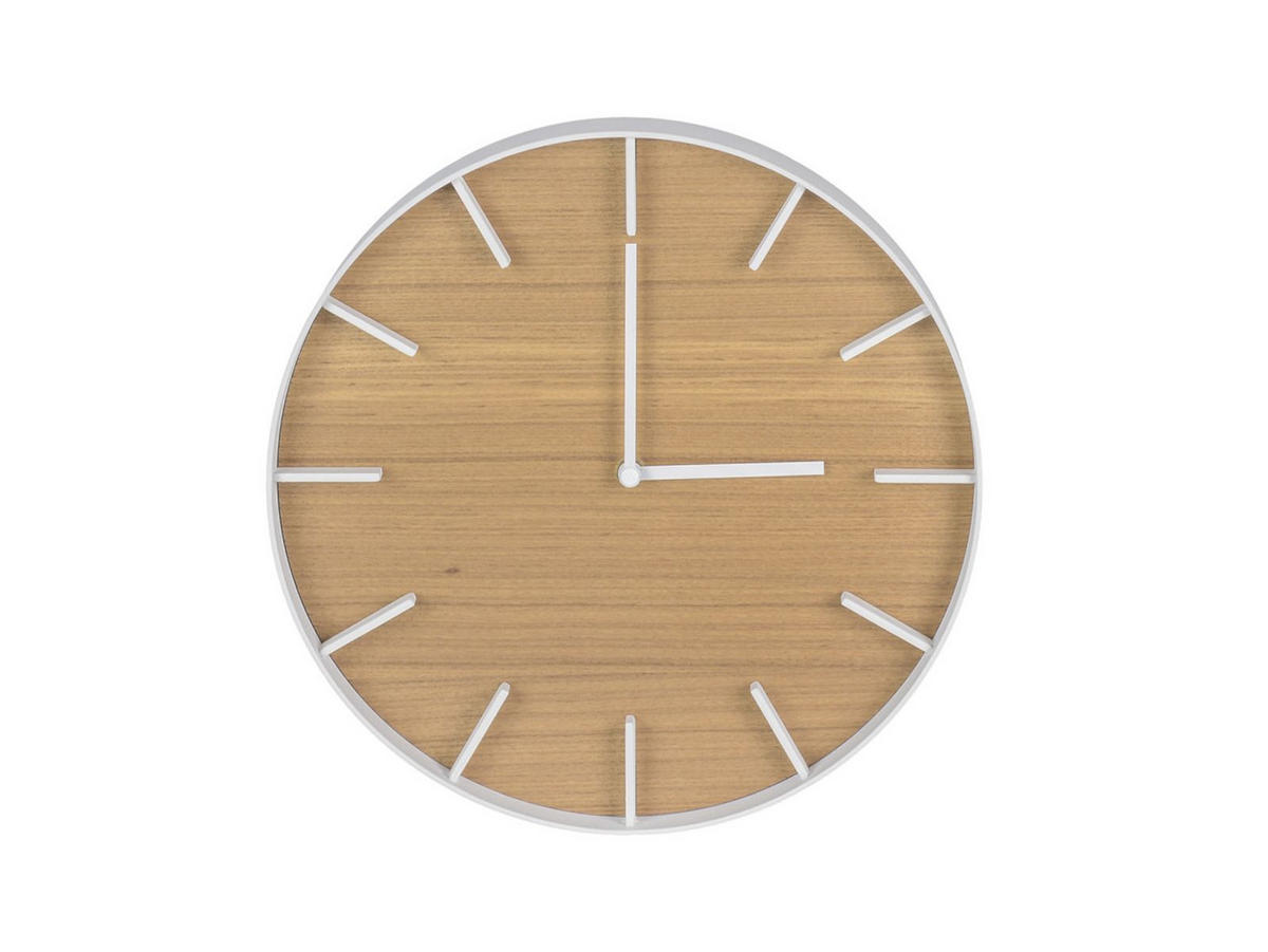 WANDUHR Rin weiß 26cm - Weiß, Metall (26/26/4cm) - Yamazaki