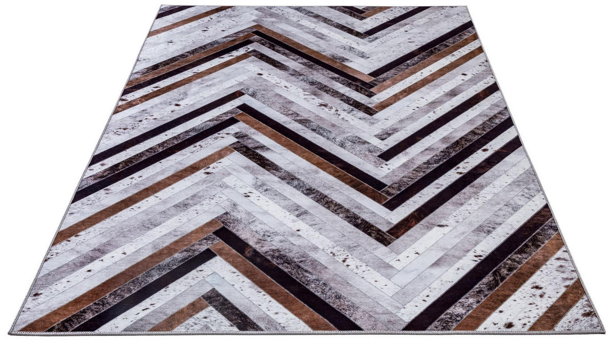 KURZFLORTEPPICH Serena 50x80 cm - Grau, Textil (50/80cm) - Gino Falcone