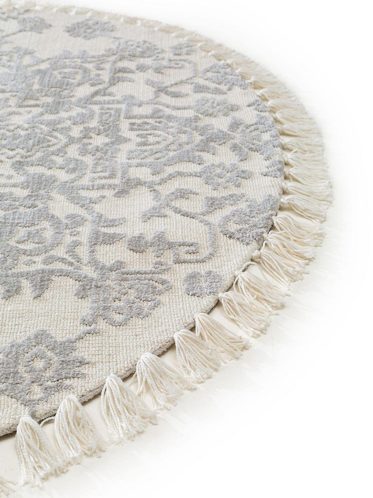 TEPPICH rund Elias Grau ø 150 cm rund - Grau, Textil (150/1cm) - KUNSTLOFT