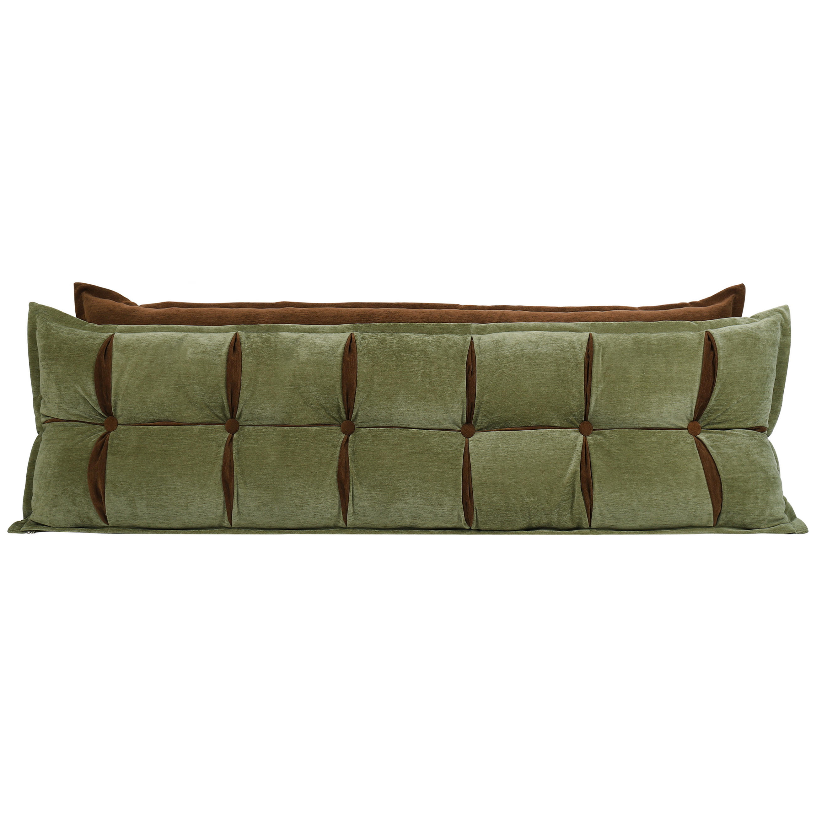 RÜCKENKISSEN Dekokissen Doppelschicht - Grün, Textil (32/200/48cm) - Vercart