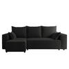 ECKSOFA Tobi mit Bettkasten und Schlaffunktion, L-Form, Cordstoff, Universal - Anthrazit, Holzwerkstoff (246/145cm) - 4ALL HOME