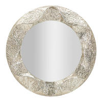 WANDSPIEGEL Argelux, silberfarben, Eisen, Spiegelglas und MDF, 104 x 7 x 104 cm, rund - Silberfarben, Glas/Holzwerkstoff (104/104/7cm) - Mauro Ferretti
