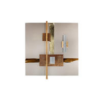 WANDDEKO Gold 83/83 cm - Goldfarben/Braun, Metall (2/83/6cm) - KUNSTLOFT