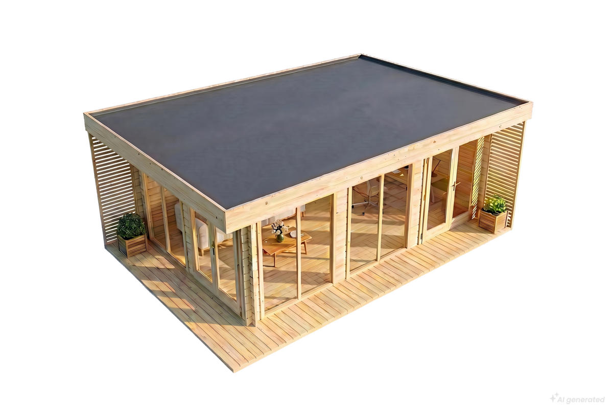 GARTENHAUS Holz Viva - Naturfarben, Holz (668/241/472cm) - Alpholz