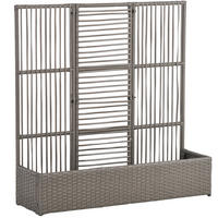 HOCHBEET PE-Rattan Stahl Grau - Grau, Kunststoff (29/103/103cm) - Outsunny