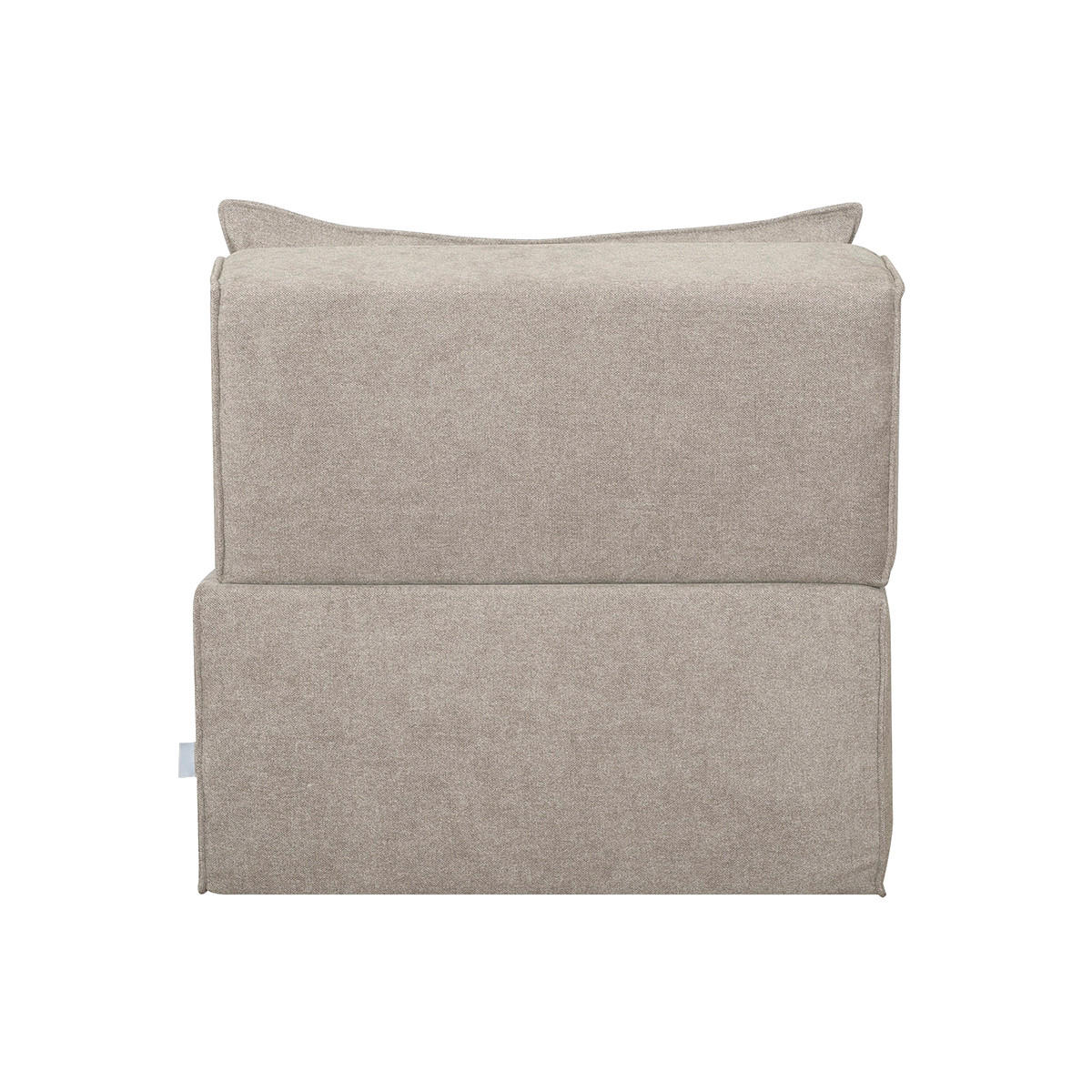 SCHLAFSESSEL Taupefarbener Stoff Samteffekt 1-Sitzer VICTOR - Grau, Textil (64/95/70cm) - Miliboo