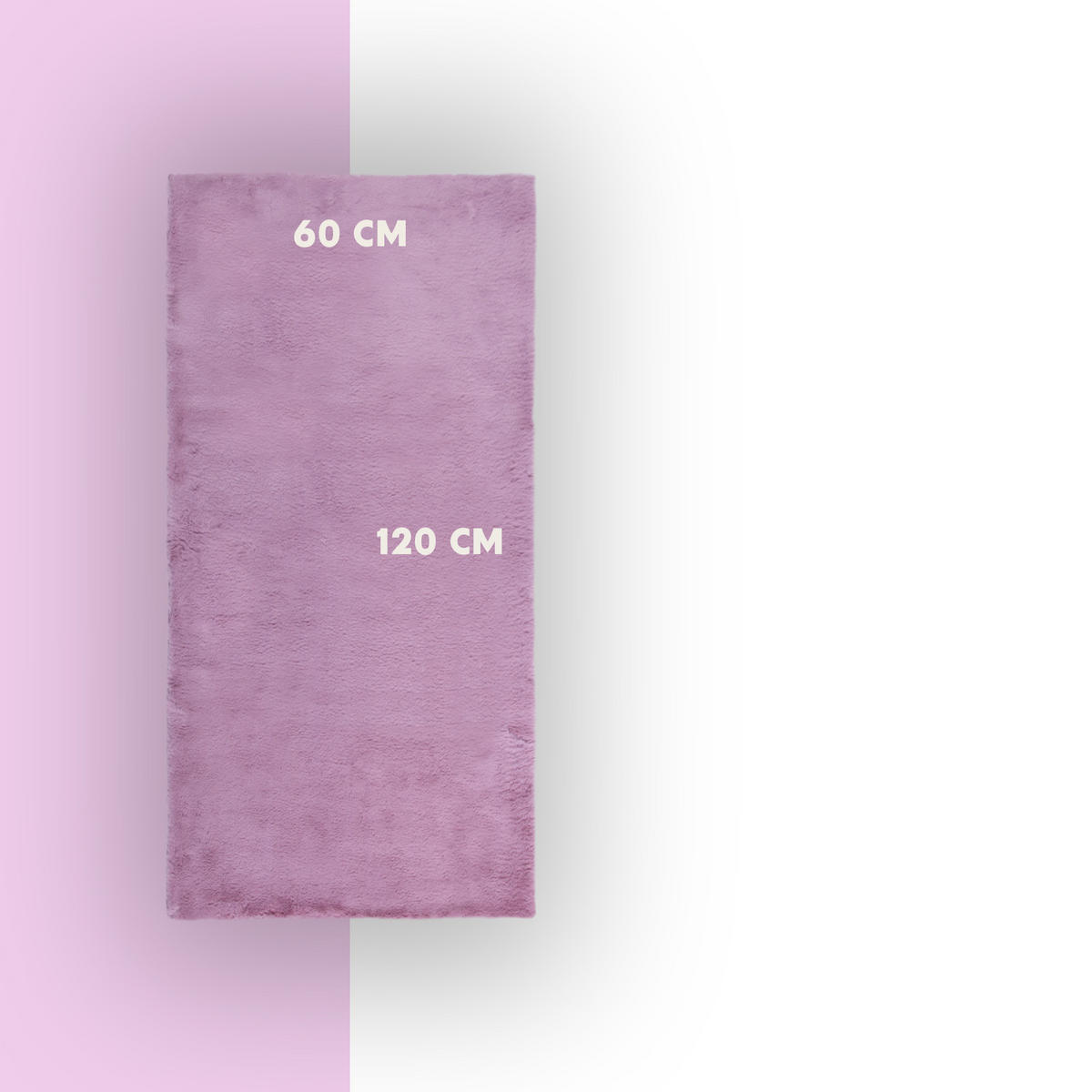 TEPPICH in Felloptik 60x120 cm rose 60x120cm - Hellrosa, Textil (60/120cm)