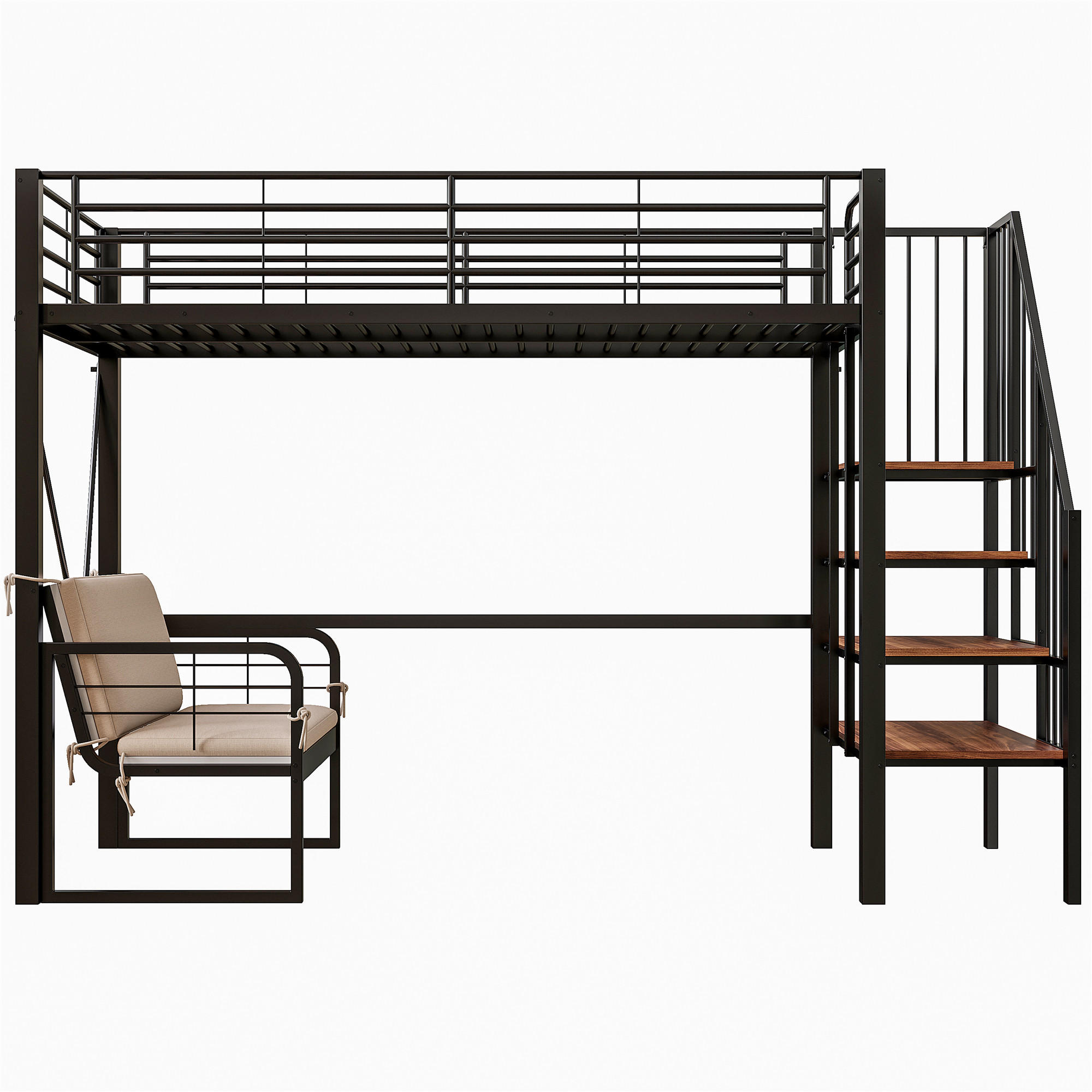 HOCHBETT Metall 90/200 cm Schwarz - Schwarz, Metall - Raumix