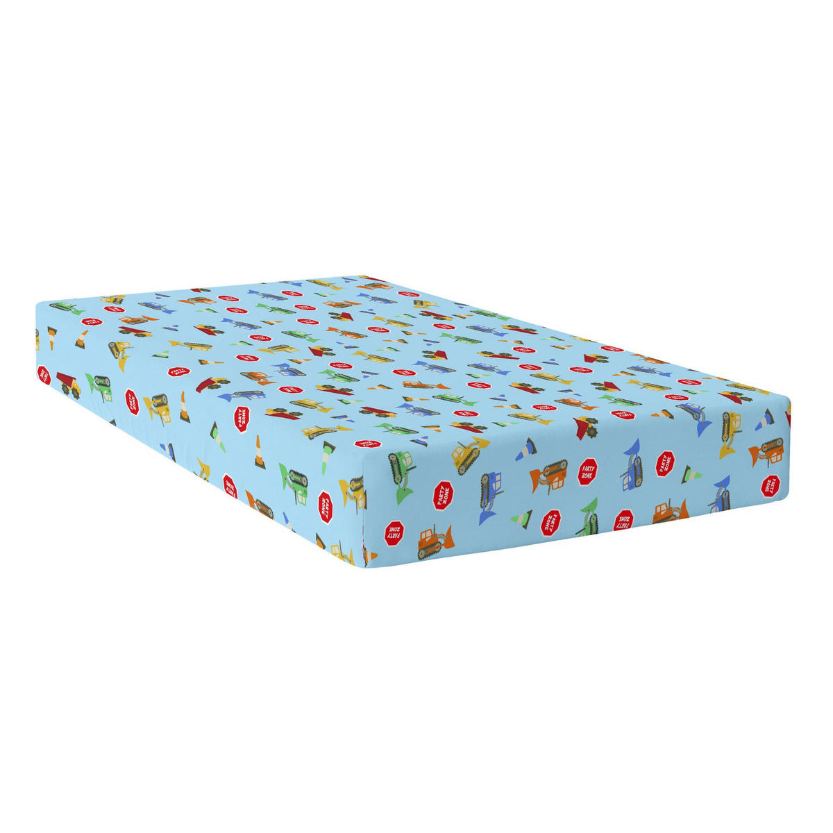 SPANNBETTTUCH machinery 105x200x32 cm mehrfarbig - Multicolor, Textil (105/200cm) - Happy Friday