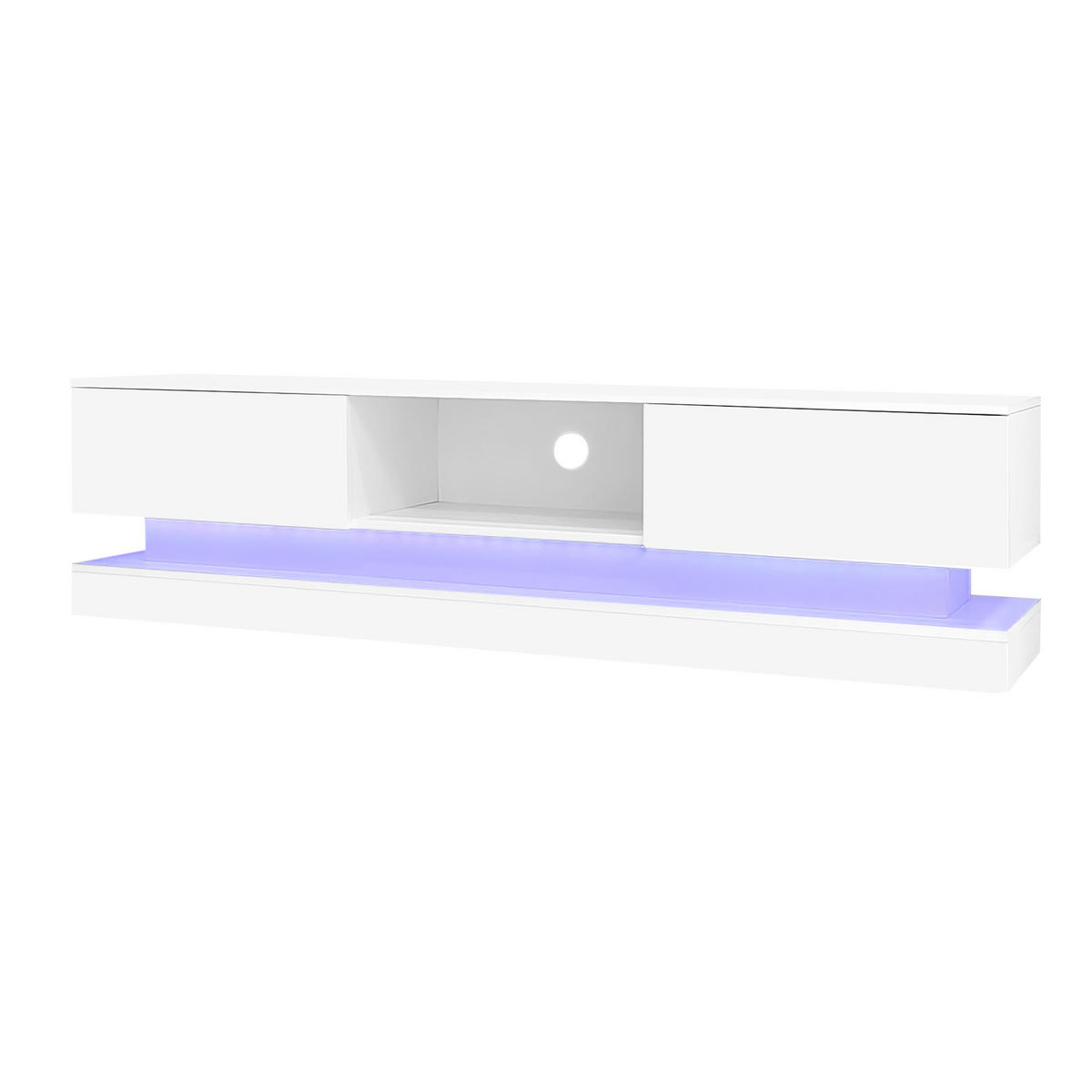 TV-LOWBOARD Led Weiß 160/35/40.5 cm - Weiß, Holz (160/40.5/35cm) - PANGIVO