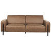 3-SITZER-SOFA Lederoptik braun Askim - Schwarz/Braun, Textil (207/87/89cm) - Beliani