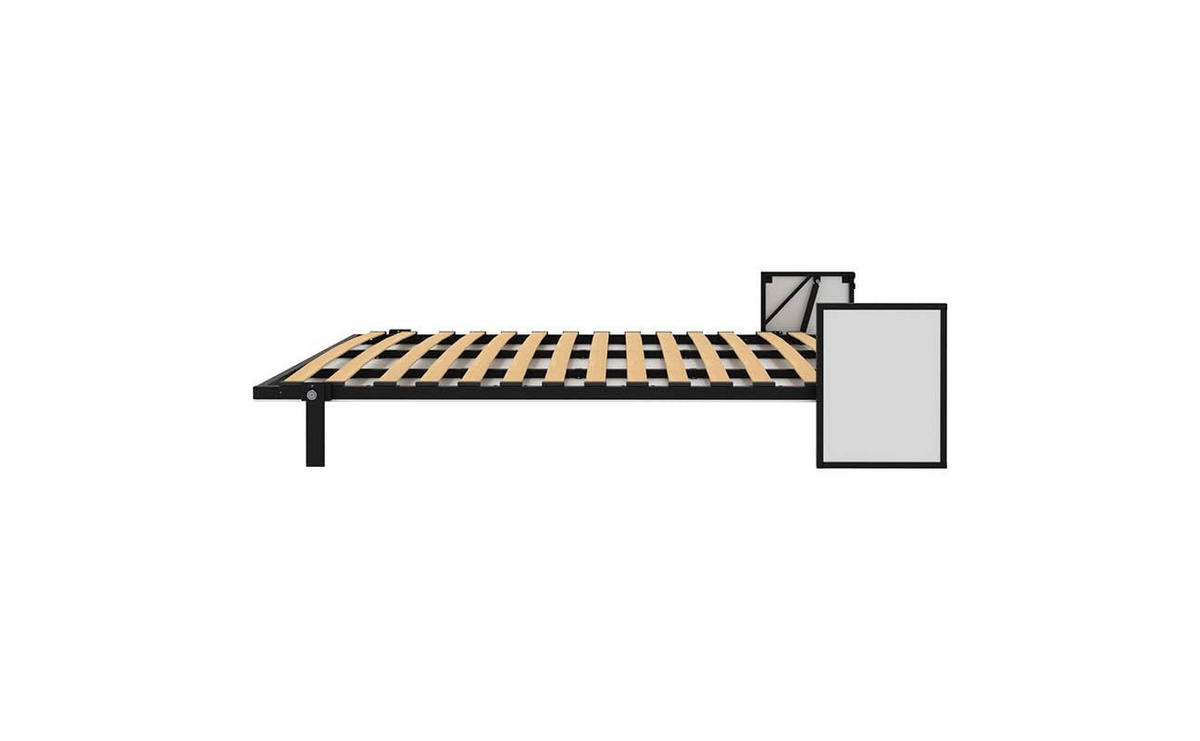 SCHRANKBETT Morphy Studio Modulares SizeFlex- und TypeFlex-System - 160x200, Vertikal - Schwarz, Metall (160/200cm) - WallBedKing