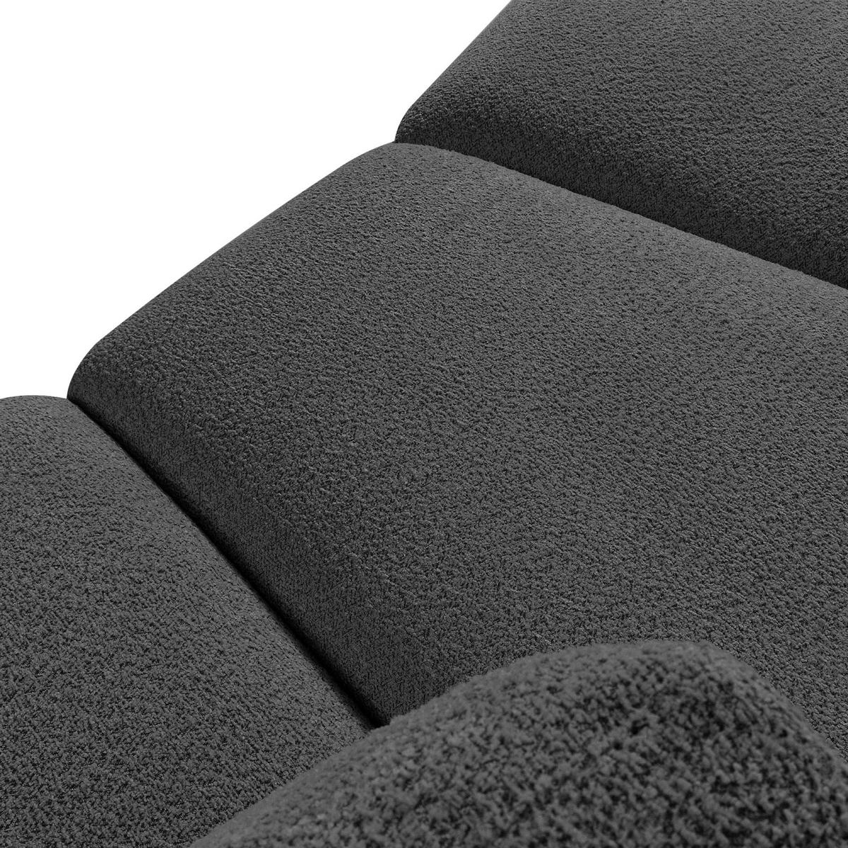 5-SITZER ECKSOFA ZUCCO Boucle links, Graphit - Graphitfarben, Textil (430/84/105cm) - KONSIMO®