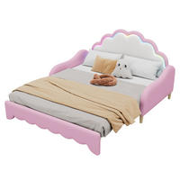 POLSTERBETT 140/200 cm Rosa mit umwandelbarem Design und LED-Beleuchtung - Rosa, Kunststoff (140/200cm) - OKWISH