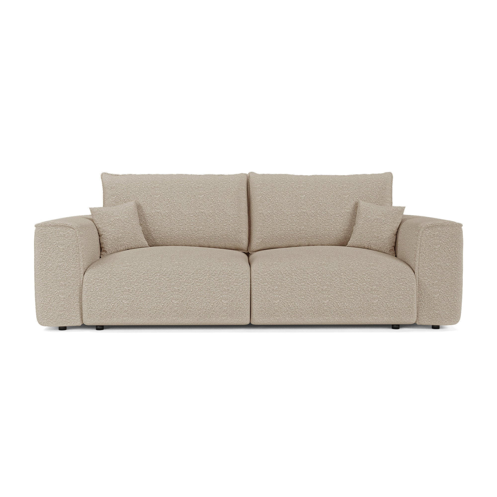 SCHLAFSOFA mit Stauraum COMO Frottee Beige 254cm - Beige, Textil (254/78/95cm) - Premium Interiors