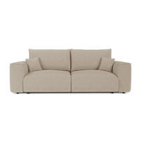 SCHLAFSOFA mit Stauraum COMO Frottee Beige 254cm - Beige, Textil (254/78/95cm) - Premium Interiors