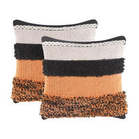 DEKOKISSEN 2er-Set Bunt 45/45 cm Mihalgazi - Multicolor, Naturmaterialien/Textil (45/45cm) - Beliani