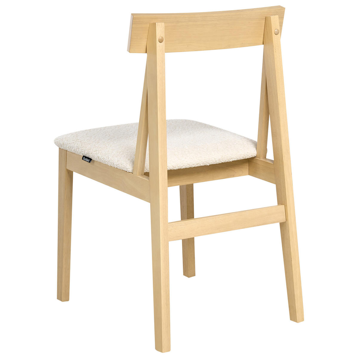 ESSZIMMERSTUHL 2er-Set Hellbraun Isle - Hellbraun/Beige, Holz (45/82/55cm) - Beliani