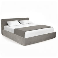 POLSTERBETT - Dunkelgrau, Holz/Textil (160/200cm) - home24