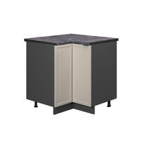 ECKUNTERSCHRANK Fame-Line GrauBeige 80.5 cm , AP Anthrazit - Greige/Anthrazit, Holzwerkstoff (80.5/82/60cm) - Vicco