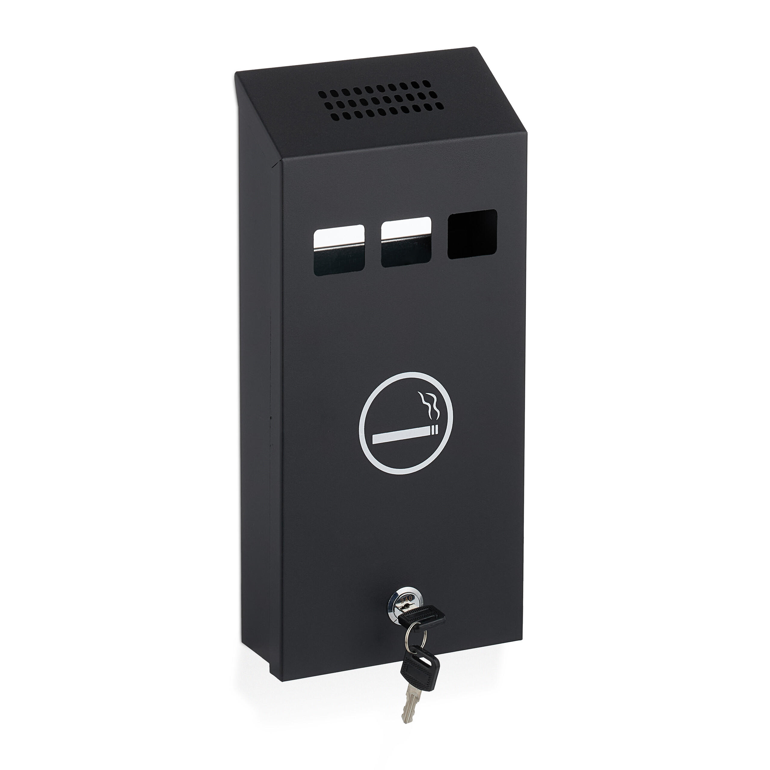 WANDASCHENBECHER - Schwarz, Metall (15cm) - Relaxdays