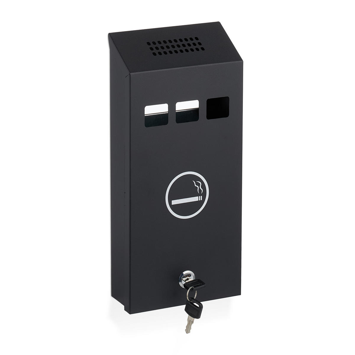 WANDASCHENBECHER - Schwarz, Metall (15cm) - Relaxdays