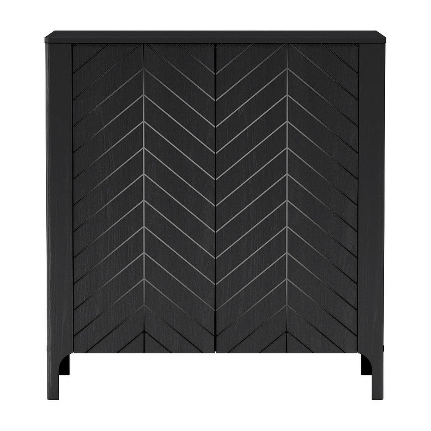 Koseto Kommode Schwarz 103x95x40.5 cm