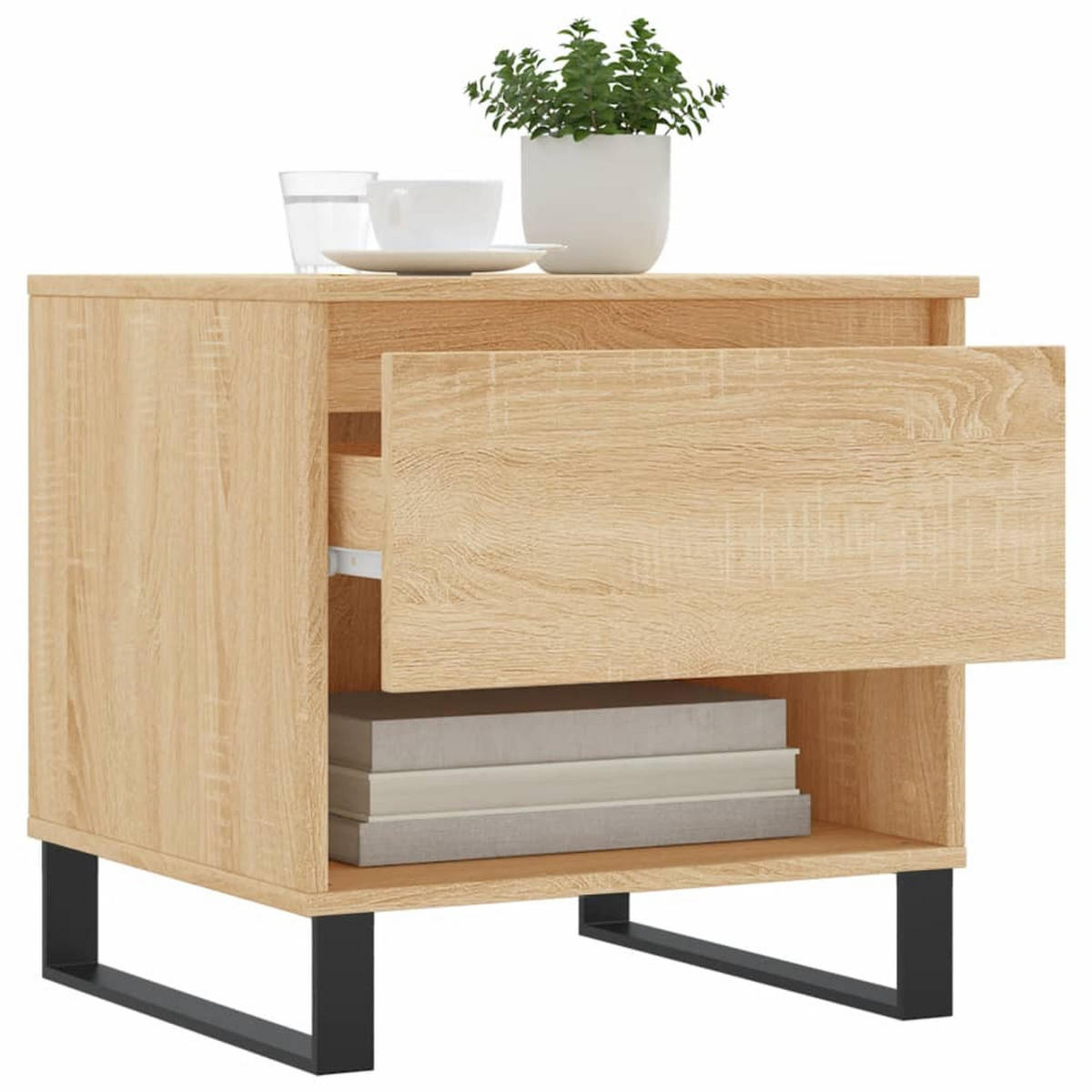 COUCHTISCHE 2 Stk. Sonoma-Eiche 50x46x50 cm Holzwerkstoff - Braun, Holzwerkstoff (50/46/50cm) - furnicato