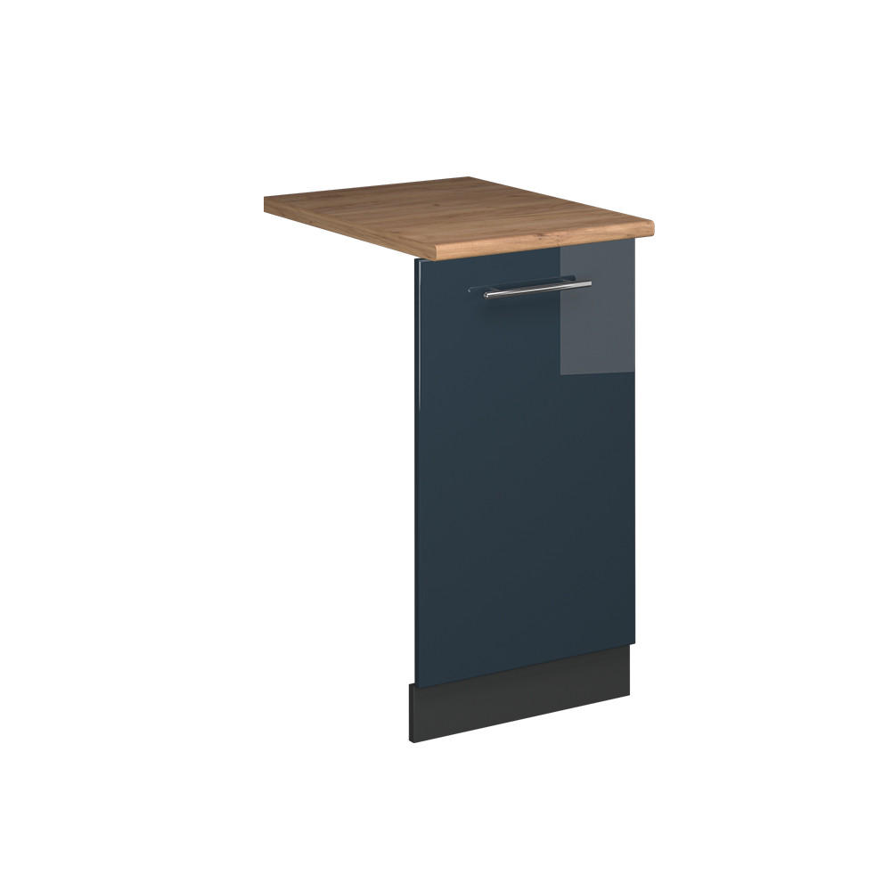 DISKMASKINENS FRONTPANEL Fame-Line Mörkblå högblank 45 cm , AP Oak Mörkblå, Antracit 81.8/45/60 cm