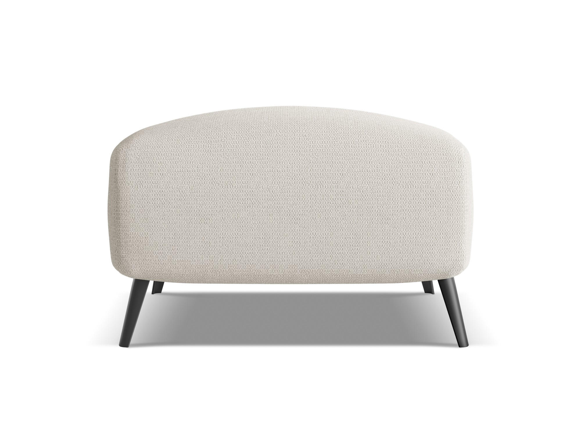 POUF Chenille Stoff Grau - Silberfarben/Schwarz, Textil/Metall (65/44/65cm) - Makamii
