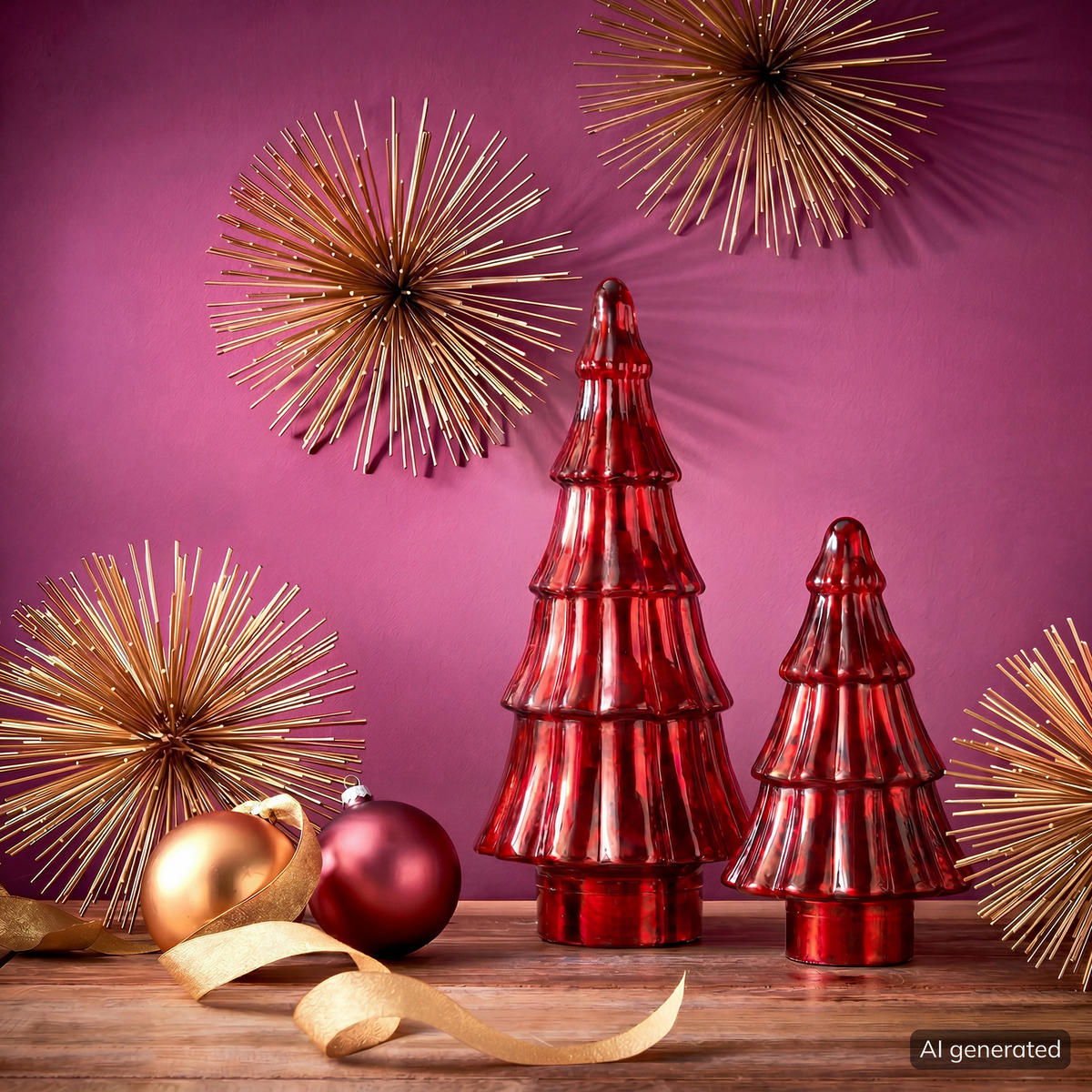 DEKO-TANNE X-Mas - Rot, Glas (14/23/14cm) - Butlers