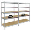 SCHWERLASTREGAL Rivet 2er-Set mit 2x 180x120x60 cm Fachlast 250 kg Verzinkt - Silberfarben, Metall (240/180/60cm) - PROREGAL