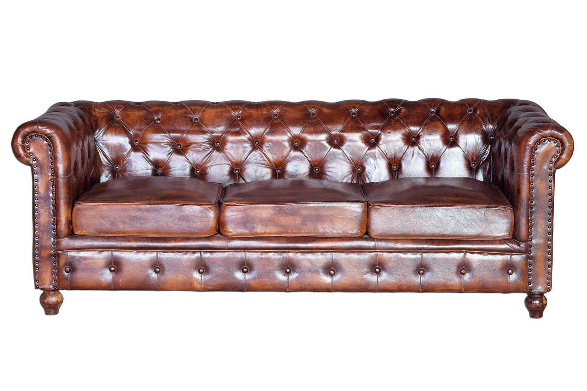 SOFA aus Kuhleder - Braun, Fell (200/76/85cm) - Giner y Colomer