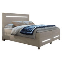 BOXBETT Enter LED - Creme, Holz (160/200cm) - MIRJAN24
