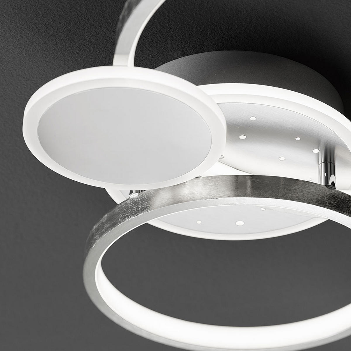LED DECKENLEUCHTE Metall Silber - Silberfarben, Metall (54/38/9cm) - Wofi