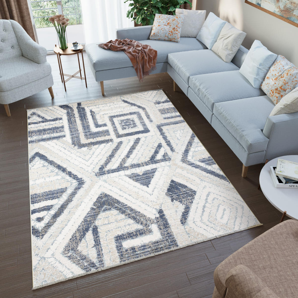 TEPPICH RIVIOLI Beige 120/170 cm - Beige, Textil (120/170cm) - Tapiso
