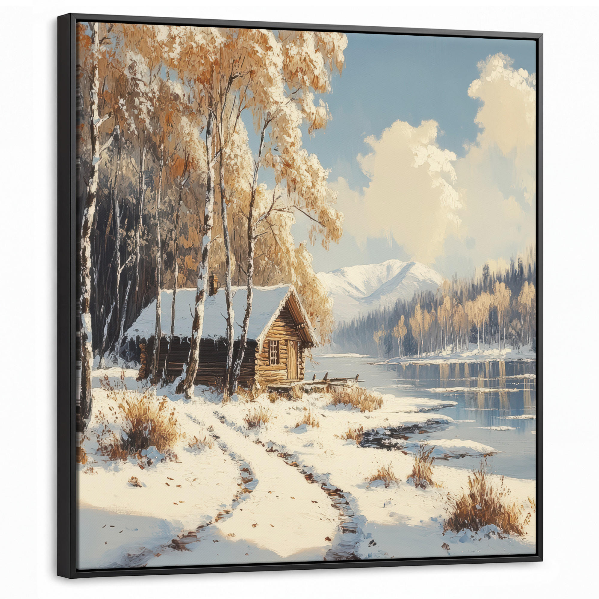 MuchoWow Leinwand Hellbraun 90x90 cm