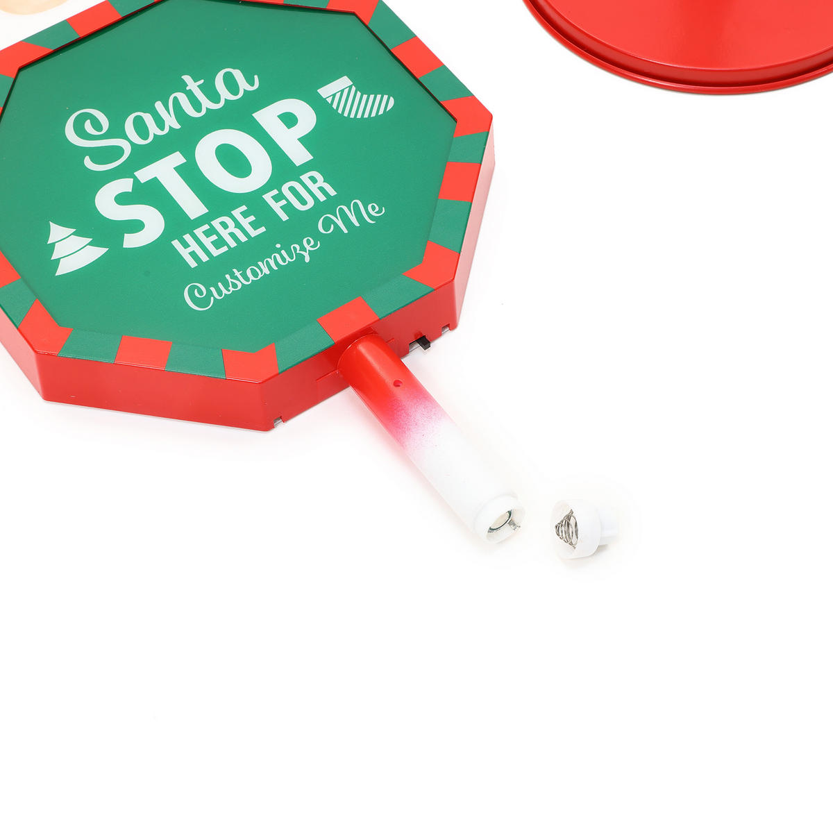 WEIHNACHTSSCHILD HTHD0196 - Rot/Weiß, Kunststoff/Metall (18/105/27cm) - Hometopia
