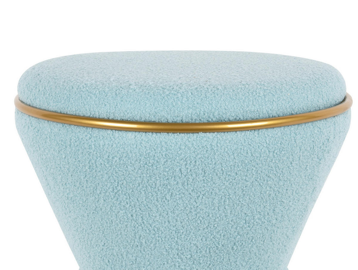 HOCKER Gustar 38.5/38.5/43 cm - Blau, Textil (38.5/43/38.5cm) - Leitmotiv