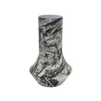 VASE Mosaic Marble Weiß 20/20/31 cm - Weiß, Metall (31cm) - Present Time