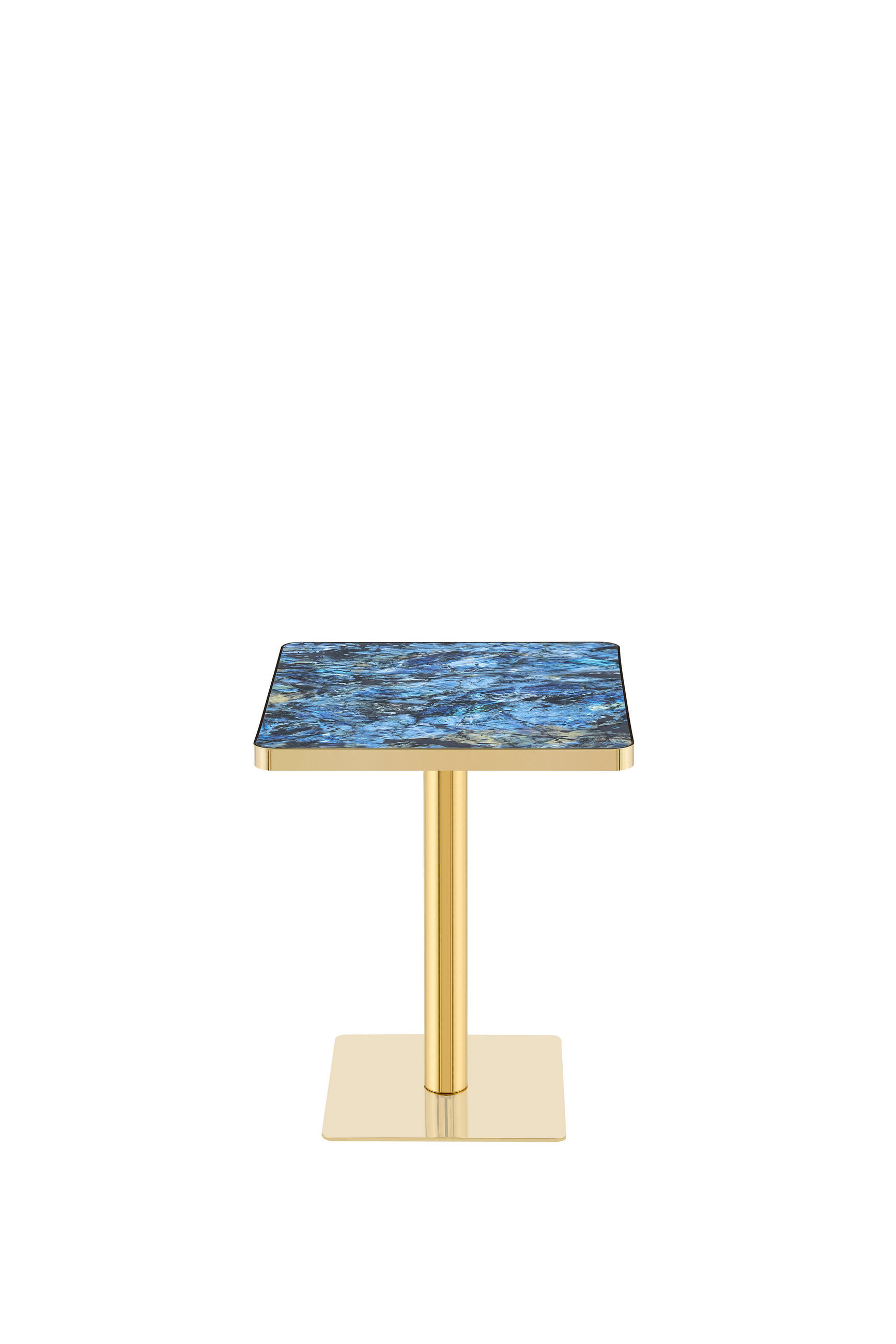 BARTISCH 60/60/74 cm mit Marmor-Optik DE-40025 Blau - Blau, Metall (60/60/74cm) - ComfortXL
