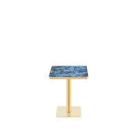 BARTISCH 60/60/74 cm mit Marmor-Optik DE-40025 Blau - Blau, Metall (60/60/74cm) - ComfortXL