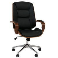 PISARNIŠKI STOL Črn - črna, tekstil (61/110/74cm) - MCW