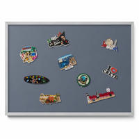 MAGNETTAFEL 70x50 cm Silberner Rahmen Kühles Grau - Ecru, Metall (70/50/0.4cm) - TULUP