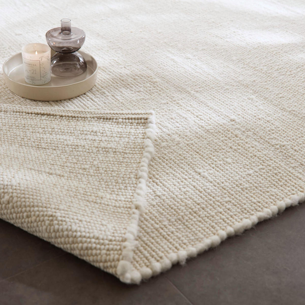 HANDWEBTEPPICH Anden 60x90 cm - Champagner, Textil (60/90cm) - Rug and Roll
