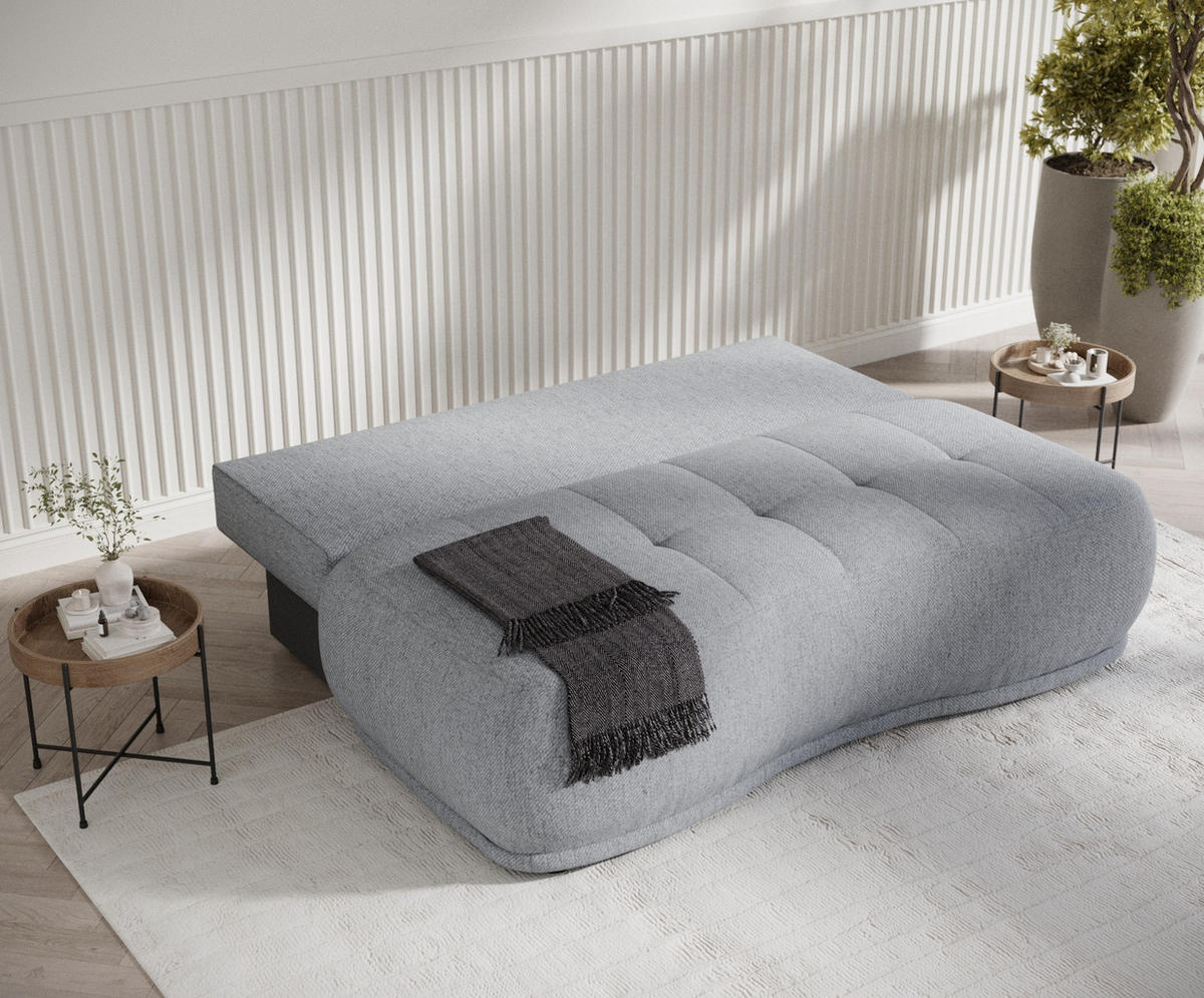 SCHLAFSOFA Cirrus Grau Webstoff - Schwarz/Grau, Holz/Holzwerkstoff (206/95/105cm) - Maison de Reve