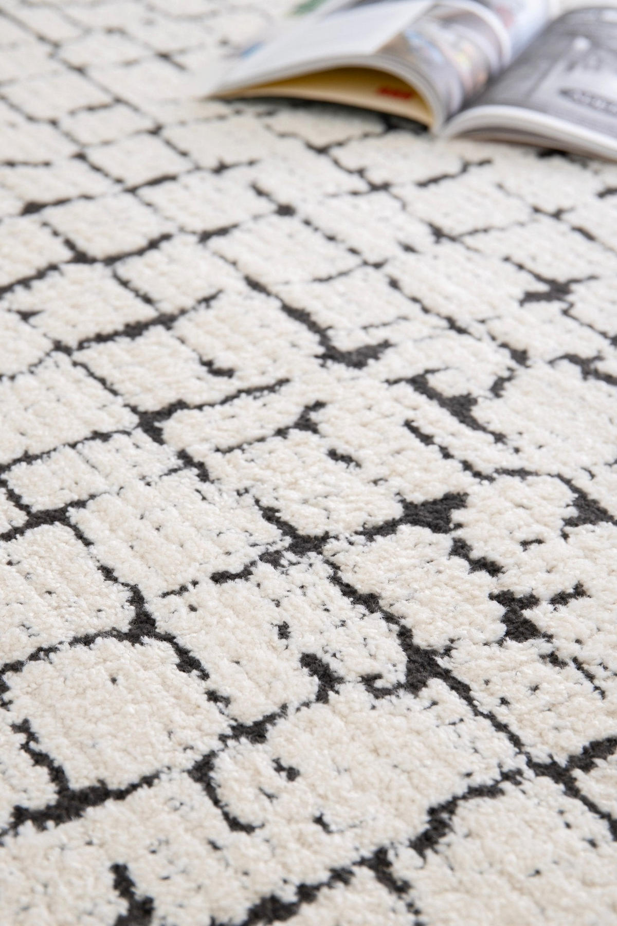 TEPPICH ultrafein mit Skulptureffekt schwarz - Schwarz, Textil (160/230cm) - AFK Living