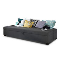 SCHLAFSOFA Misti I - Schwarz/Grau, Holz/Kunststoff (195/38/80cm)