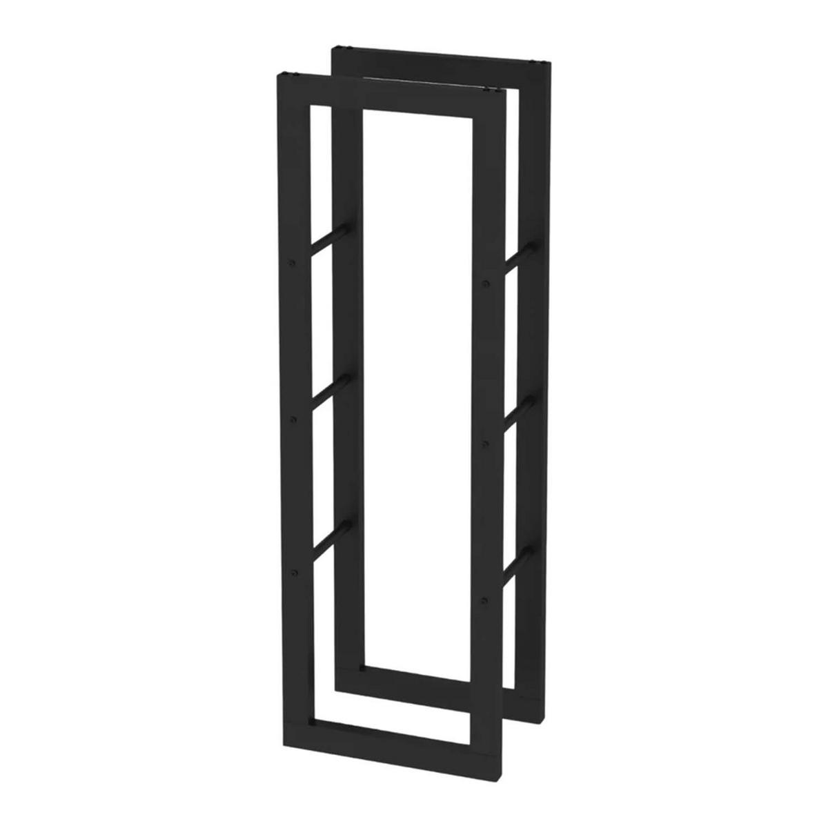 KAMINHOLZREGAL - Metall, Schwarz - BHT 40 x 125 x 25cm - Schwarz, Metall (40/125/25cm) - holz4home